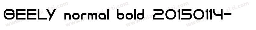 GEELY normal bold 20150114字体转换